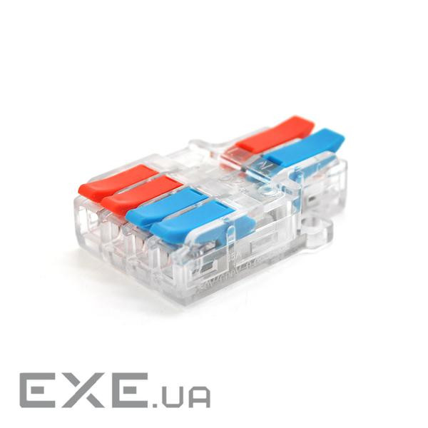 Клемна колодка з натискними затискачами 2х4-дроти LT-624 для розподільних ко (LT-624 прозора) )