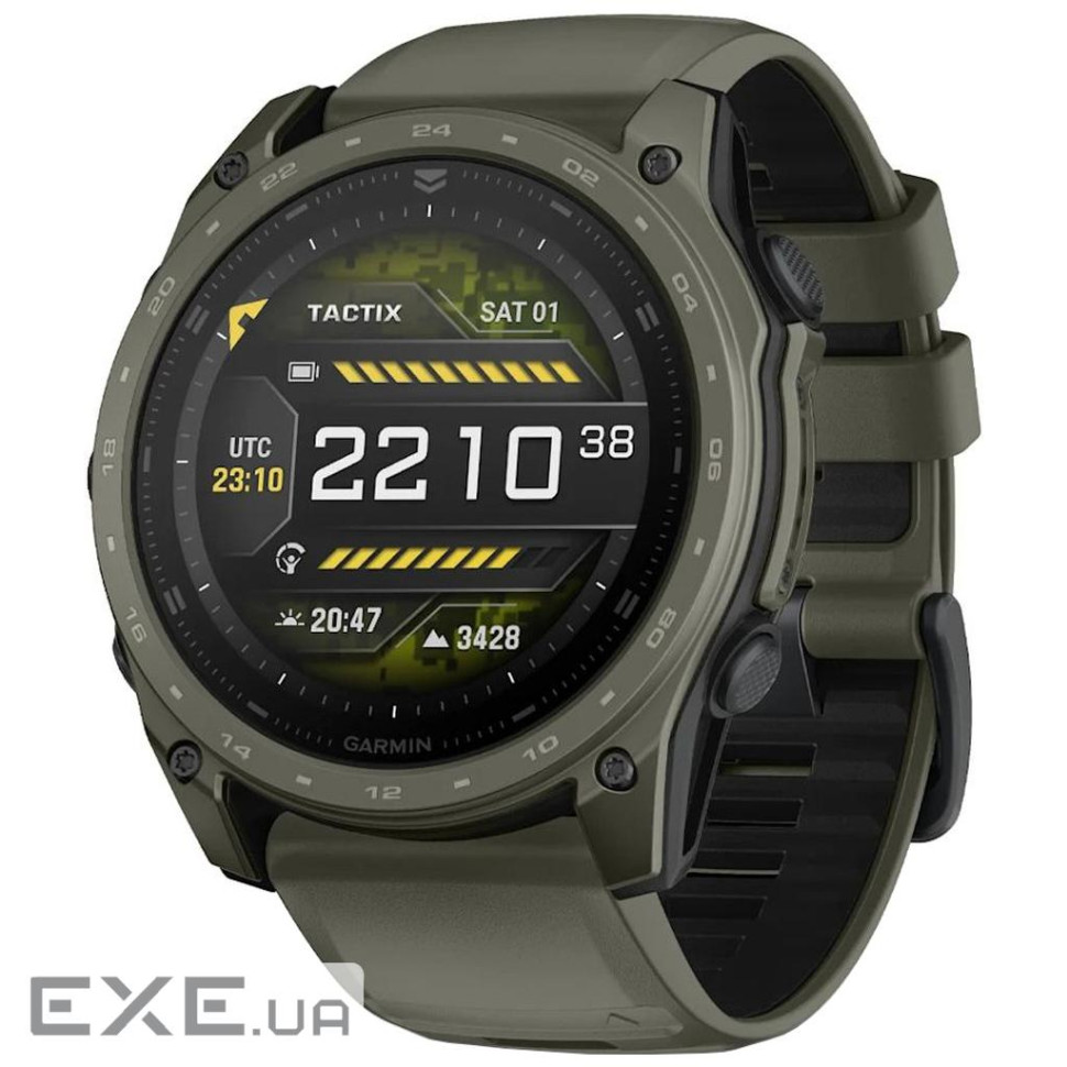 Смарт-годинник Garmin Tactix 8 Cerakote, Olive Drab, 51mm, GPS смарт-годинник (010-04553-11)