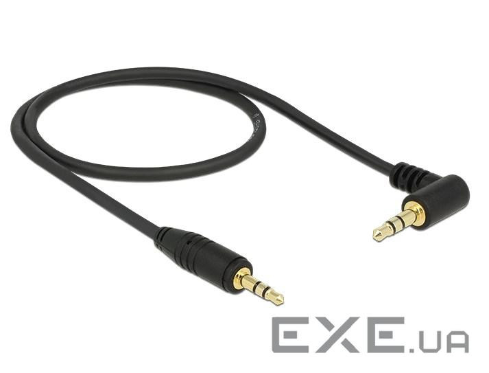 Кабель аудіо-сигнальний Goobay Jack 3.5mm 3pin M/M 0.5m,90 Shield AWG28 D=2.6mm (75.06.7782-1)