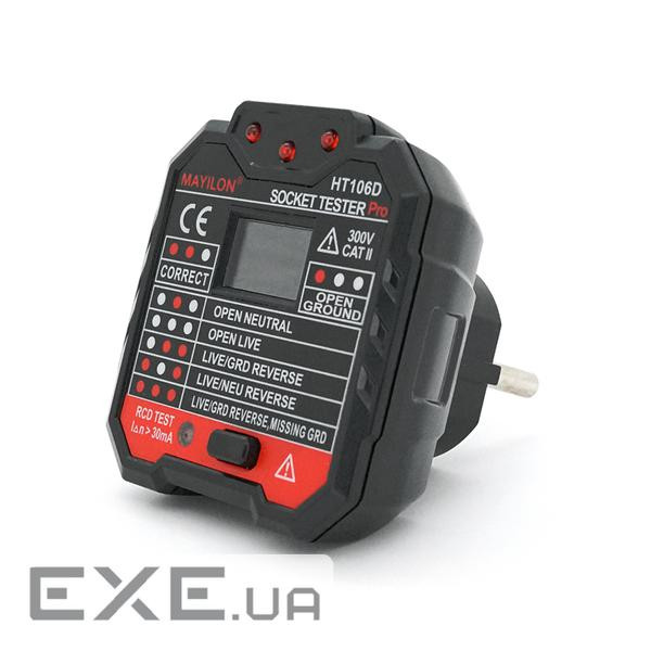 Тестер розеток Mayilon HT-106D, AC: 48-250V