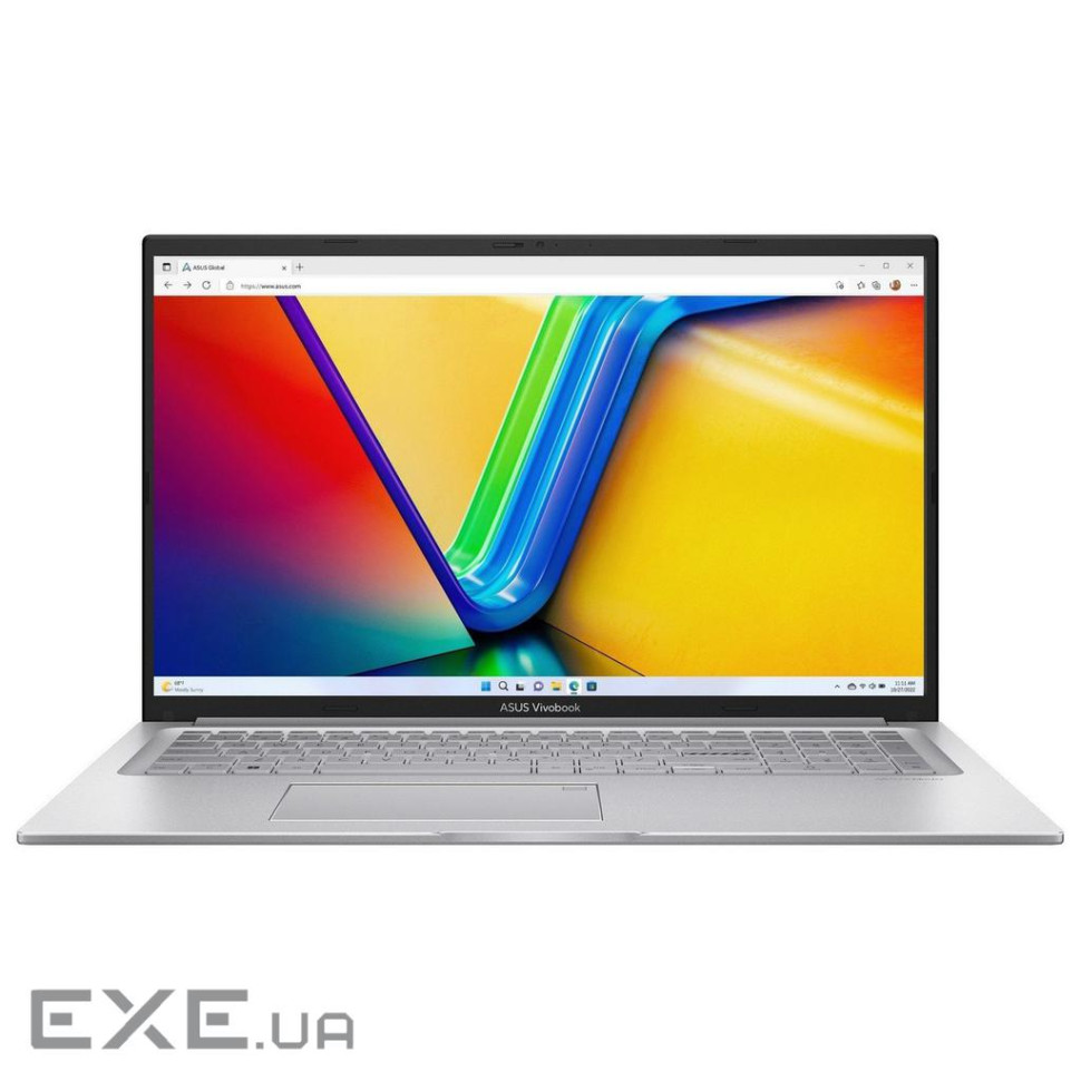 ноутбук 17.3FMI/C5-120U/16/1TBSSD/Intel HD/DOS/BL /Cool Silver ASUS X1704VA-AU981 (90NB13X1-M00H80)