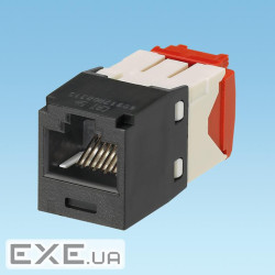 Модуль RJ45 неекранований 5E категорії, чорний. (CJ5E88TGBL)