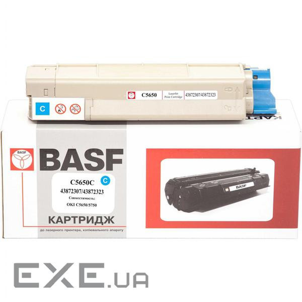 Тонер-картридж BASF OKI C5650/5750 Cyan 43872307/43872323 (KT-C5650C) (BASF-KT-C5650C)