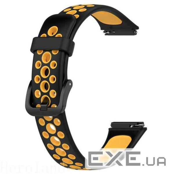 Ремінець BeCover Vents Style для Huawei Band 7/Honor Band 7 Black-Orange (709441)
