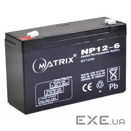 Акумуляторна батарея MATRIX NP12-6 (6В, 12Ач)