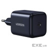 Зарядний пристрій Ugreen USB-C GaN 45W + cable USB-C to USB-C X524 black (65054)