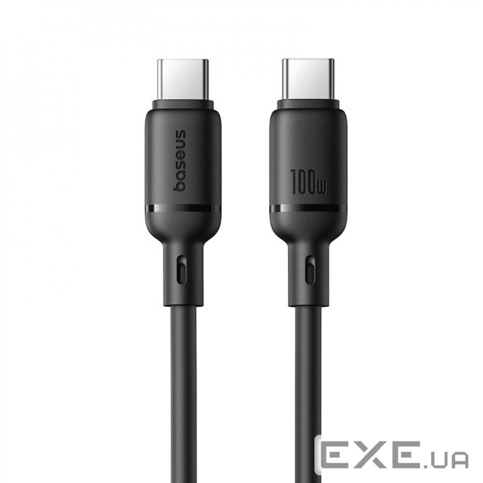 Кабель Baseus Silky Series Fast Charging Type-C to Type-C 100W (2m) black (P10377704113-01)
