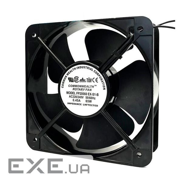 Кулер для охолодження серверних БП FP-20060EX-S1-B DC sleeve fan 2pin під паяння - 200*200*60мм, 220 , 220