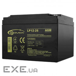 Акумуляторна батарея GEMIX LP12-26 (12В, 26Ач) (LP-12-26)