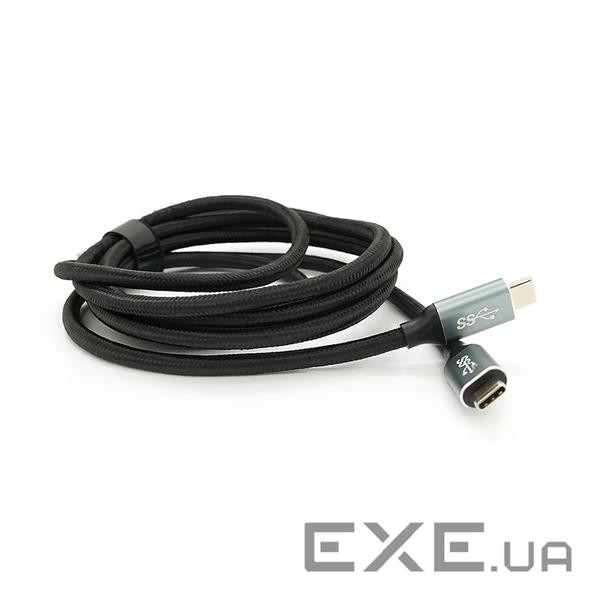 Кабель Type-C to Type-C (USB 3.2 GEN2 male to male) , Black (YT-TC-TC-B-2m(male to male))