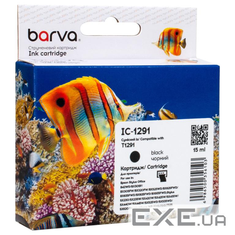Картридж Barva Epson T1291 (C13T12914011/C13T12914012) 440ст, black (IC-1291)