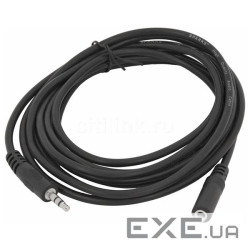 Кабель-подовжувач VOLTRONIC mini-jack 3.5мм 0.5м Black (YT-AUXCCA(M) (F)-1 (YT-AUXCCA(M)/(F)-1.0-B)