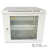 Шафа настінна GEAR 9U 19" 600x600x450 мм, + полка 19", grey (GWMSN-9U-600-600G)