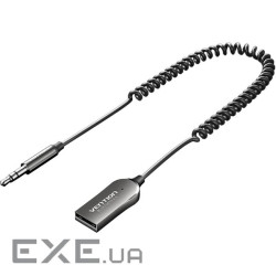Автомобільний аудіоприймач AUX TRS 3.5мм USB Bluetooth 5.4 Coiled Cable 1.5M Gray Zinc Alloy (NAIHG)