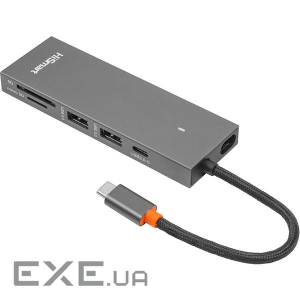 Порт-реплікатор POWERPLANT USB-C to 1xHDMI, 2xUSB3.0, SD/TF (CA913459)