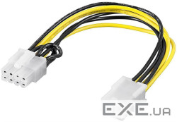 Кабель живлення внутрішній Goobay PCIePower 6p-8p F/M, 0.2m кабель-адаптор AWG18 (75.09.3635-1)