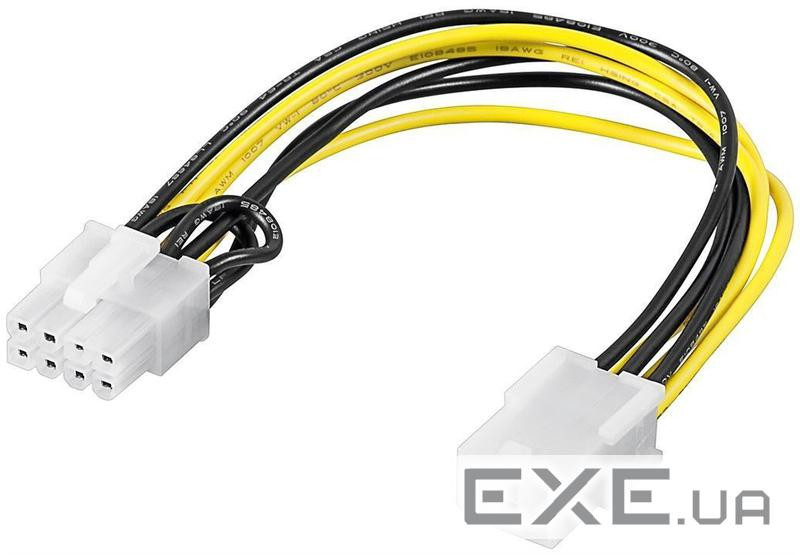 Кабель живлення внутрішній Goobay PCIePower 6p-8p F/M, 0.2m кабель-адаптор AWG18 (75.09.3635-1)