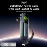 Батарея універсальна Vention 20000 mAh 165W Gray TFT Display Type (FKFH0)