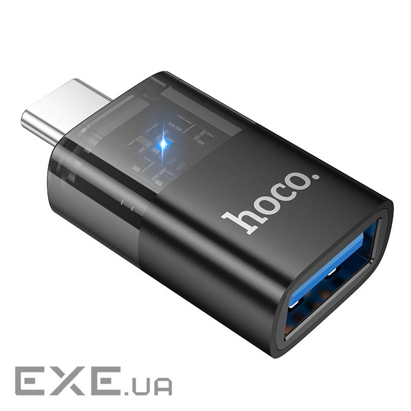 Перехідник HOCO UA36B USB3.0(F) => Type-C(M), Black, Box (HOCO UA36B / TCB)
