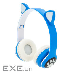 Бездротові навушники Bluetooth Cat Ear VZV-28M Led, Blue (VZV-28MBe)