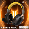 Бездротова ігрова гарнітура Ajazz AHM08 MAX Black Gray Yellow (AHM08-MAX-BGY)