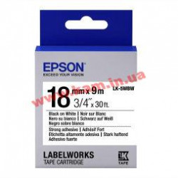 Стрічка для принтера етикеток Epson LK5WBW (C53S655012)