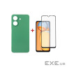 Чохол до мобільного телефона Dengos Kit for Xiaomi Redmi 13C case + glass (Mint) (DG-KM-63)