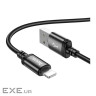 Дата кабель USB 2.0 AM to Lightning 3.0m X91 Radiance black HOCO (6931474788702)