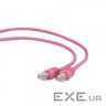 Патч-корд 5м Cablexpert UTP, розовый, 5 м, 6 cat. (PP6-5M/RO)