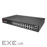 24х портовий PoE комутатор ONV-H1024PLS 24 порти РоЕ 100 Мбіт + 2 Uplink 1000 Мбіт, до 250м, IEEE802 , IEEE802