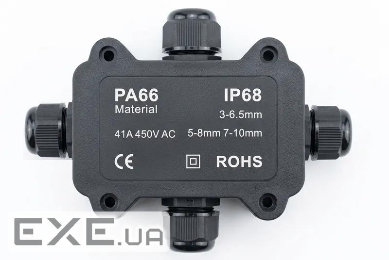 Водонепроникна коробка PA66 3-6,5mm (7-10mm), 1-6 контактів, 70 х 40 х 40 мм, IP68
