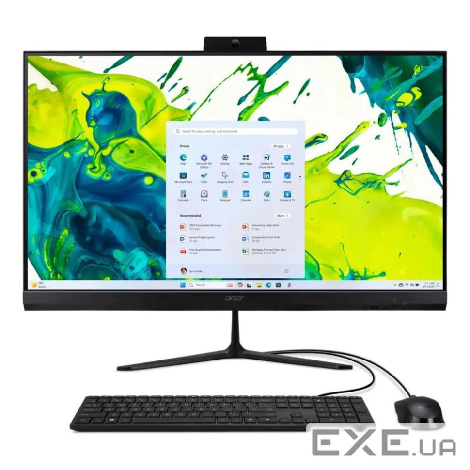 Комп"ютер персональний моноблок Acer Aspire C24-2G 23.8 FHD, Intel 5-120U, 32GB, F1T, (DQ.BRRME.003)