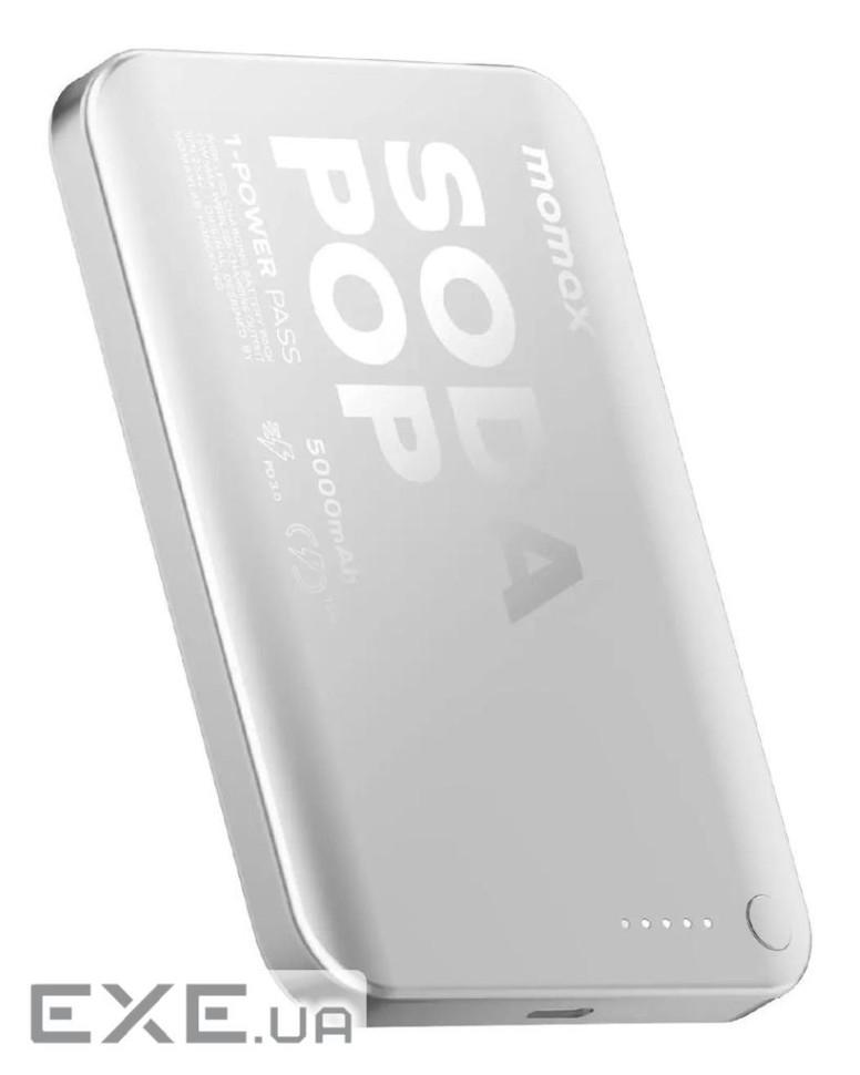Портативний зарядний пристрій WRL 5000MAH SILVER IP165S MOMAX