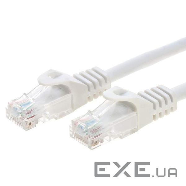 Патч корд PowerPlant cat.5e, UTP, 5 м, белый (CA911615)