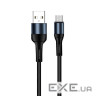 Дата кабель USB 2.0 AM to Micro 5P 1.0m nylon black ColorWay (CW-CBUM045-BK)