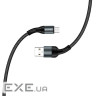 Дата кабель USB 2.0 AM to Micro 5P 1.0m nylon black ColorWay (CW-CBUM045-BK)