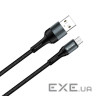 Дата кабель USB 2.0 AM to Micro 5P 1.0m nylon black ColorWay (CW-CBUM045-BK)