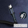 Дата кабель USB 2.0 AM to Micro 5P 1.0m nylon black ColorWay (CW-CBUM045-BK)