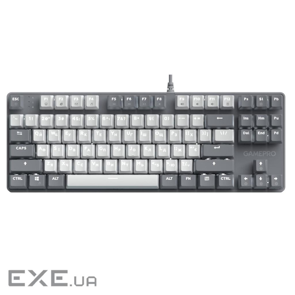 Дротова механічна клавіатура GamePro Genesis Metallic (MK110G) 87% Red switches