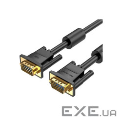 Кабель VGA 15M-15M, 2.0 м, з феритами, чорний Vention (DAEBH)