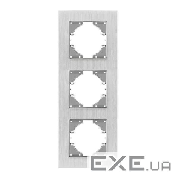 Рамка Videx BINERA сріблястий алюміній 3 поста (VF-BNFRA3V-SL)