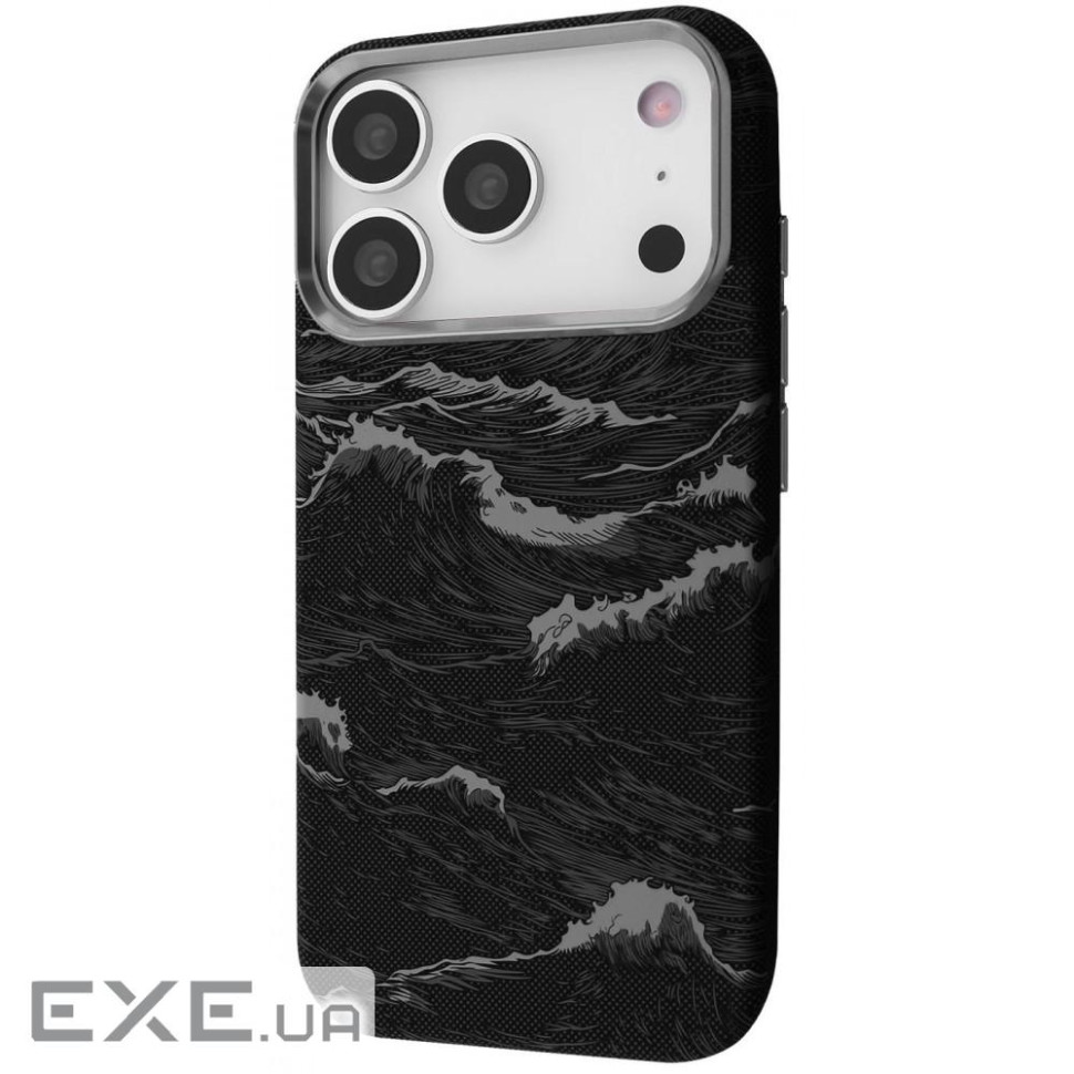 Чехол Gleam Case with Magnetic Ring iPhone 17 Pro black ocean (PCGCIP17P071)