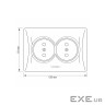 Розетка Videx BINERA 2ая черн (VF-BNSK2-BG)