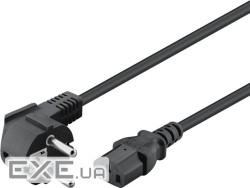 Кабель живлення пристроїв IEC(Schuko)-(C13) M/F 2.0m,90ёвилка 0.75кв.mm Cu,чорний (84.00.7153-1) (84.00.7153-1)