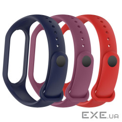 Ремінець до фітнес браслета Armorstandart комплект 3шт Xiaomi Mi Band 7/6/5 New Style Uti (ARM75069)