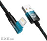 Дата кабель USB 2.0 AM to Lightning 2.0m 2.4A 90 corner black/blue Baseus (CAVP000121)