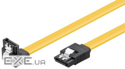 Кабель накопичувача дата Goobay SATA 7p M/M 1.0m, 90йовниз Latch,жовтий (75.09.5024-50)