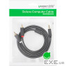 Кабель мультимедійний 3.5mm M to 2xRCA M 2.0m AV102 black Ugreen (10510) (904019641)