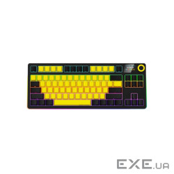 LORGAR KBP70TKLW, Wireless TKL Mechanical Gaming Keyboard Pro, Black/yellow, E (LRG-KBP70TKLW-YL-US)