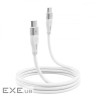 Кабель Proove Soft Silicone Type-C to Type-C 60W (1m) white (CCSO60002202)